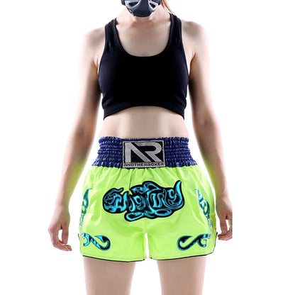 Professional title: "Unisex Muay Thai Boxing Shorts for MMA, Kickboxing, and Martial Arts - Youth and Adult Sizes Available"