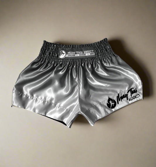 Stylish Black Faded Muay Thai Shorts for Ultimate Performance