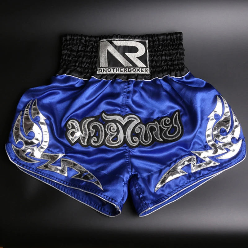 Professional title: "Unisex Muay Thai Boxing Shorts for MMA, Kickboxing, and Martial Arts - Youth and Adult Sizes Available"