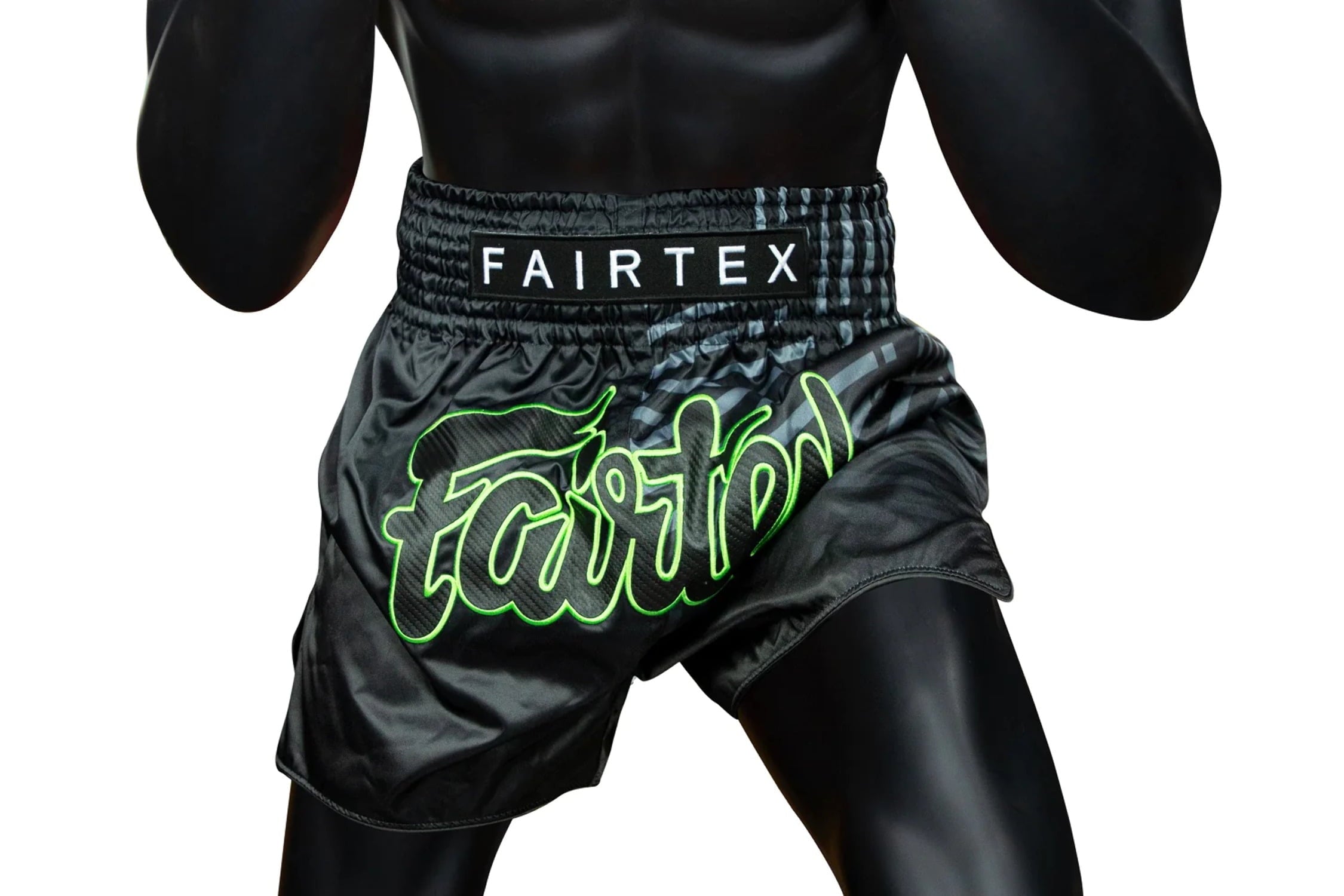 Fairtex BS1924 Racer Black Slim Cut Muay Thai Boxing Shorts