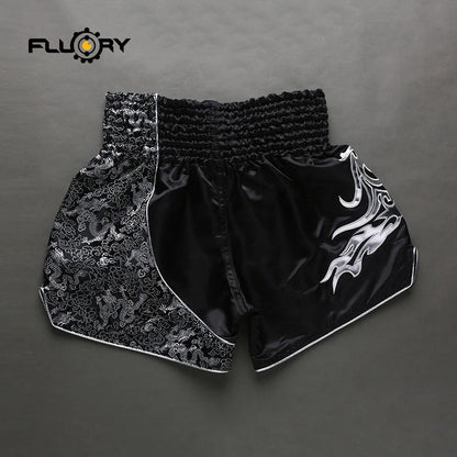 Fluory Printing Fight Shorts Boxing Shorts Embroidery Patches Muay Thai Shorts