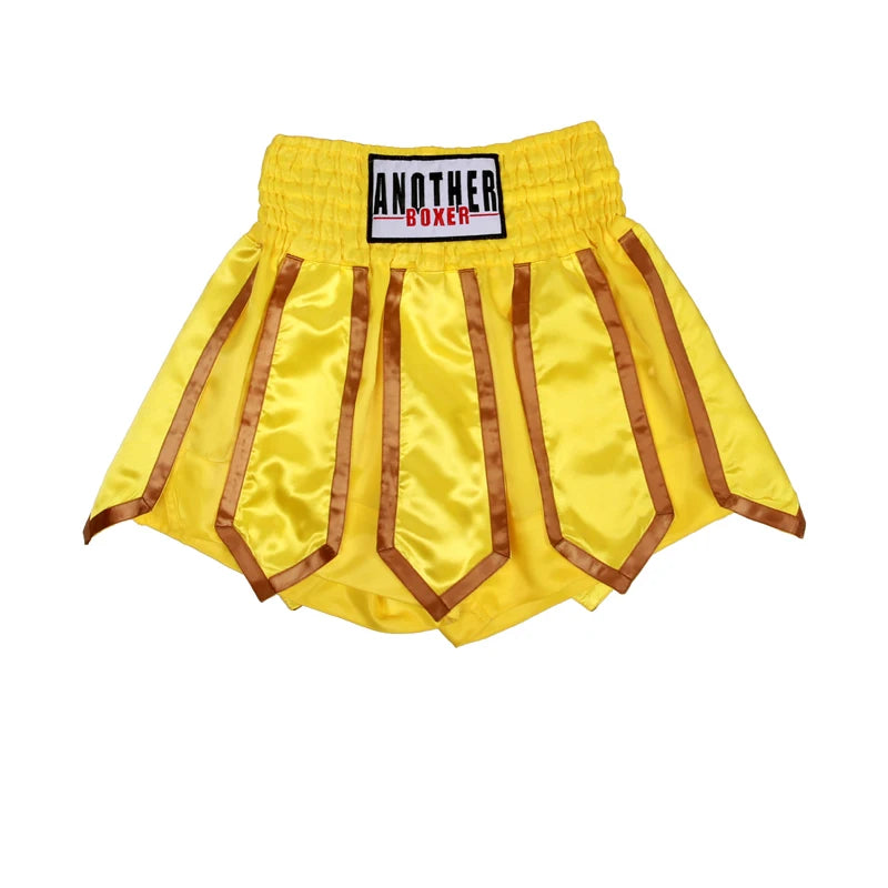 Professional title: "Muay Thai Shorts for Women, Men, and Kids - Kickboxing MMA Shorts with Lotus Tassels - BJJ Grappling Fight Wear"