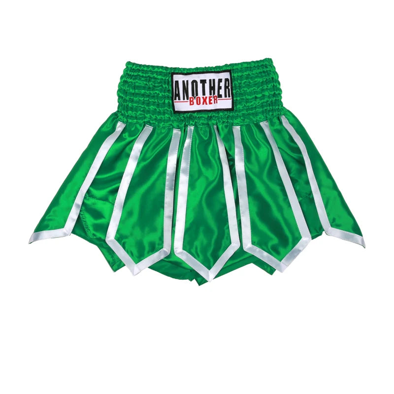 Professional title: "Muay Thai Shorts for Women, Men, and Kids - Kickboxing MMA Shorts with Lotus Tassels - BJJ Grappling Fight Wear"