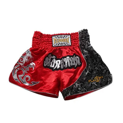 Fluory Printing Fight Shorts Boxing Shorts Embroidery Patches Muay Thai Shorts