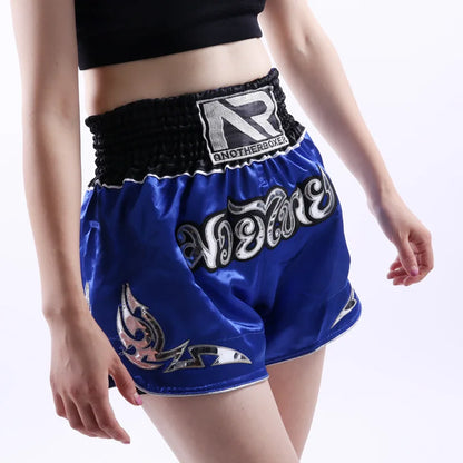 Professional title: "Unisex Muay Thai Boxing Shorts for MMA, Kickboxing, and Martial Arts - Youth and Adult Sizes Available"