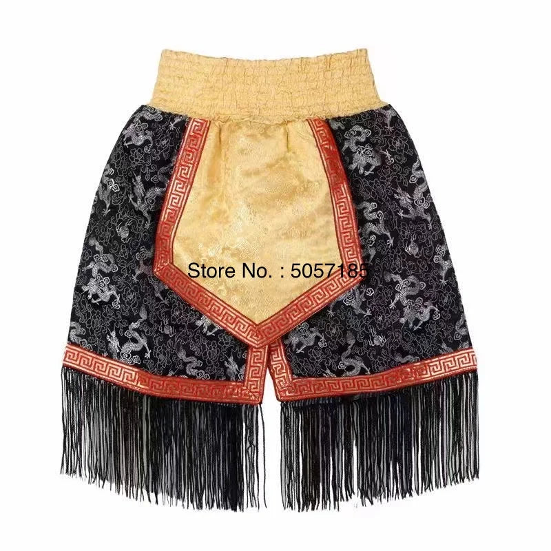 Muay Thai Boxing Shorts with Tassels - Muay Thai Pants for Men, Women, and Children - Ideal for Martial Arts, MMA, Grappling, and Cage Fighting