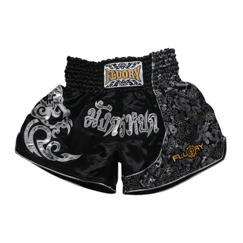 Fluory Printing Fight Shorts Boxing Shorts Embroidery Patches Muay Thai Shorts