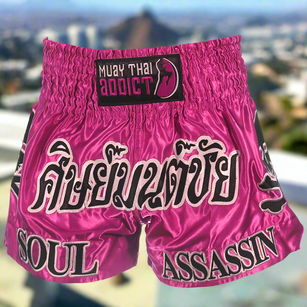 Stylish Pink Kevin Ross Muay Thai Shorts for Ultimate Performance